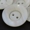40L 25mm / 1" Ivory Faux Shell Buttons Iridescent Bowl Shape Two Hole Sewing Button 4 Pieces